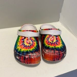 Tie dye slip on water shoes